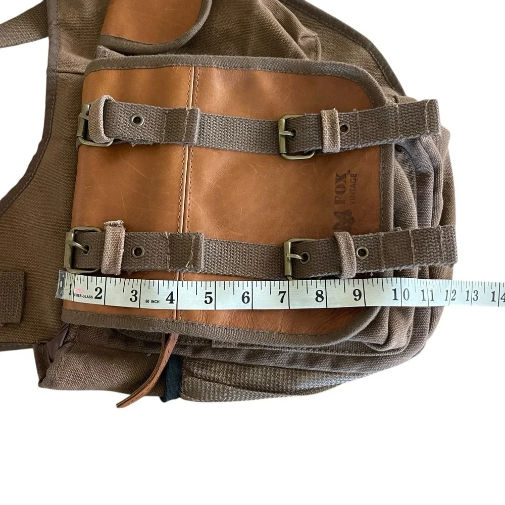 Fox Outdoor Retro Messenger Bag Brown Canvas Leather Trim Shoulder Bag Cargo